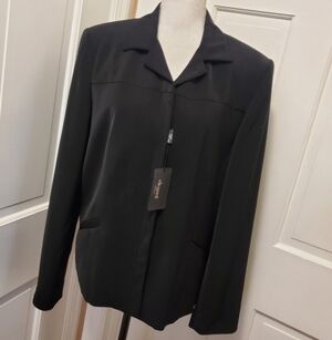 Elegant Collection Black Blazer/Jacket size 14, Classic, Business Casual